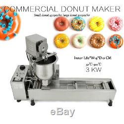 Maker Automatique Commercial Donut Making Machine, Grand Réservoir D'huile, 3 Sets Mold
