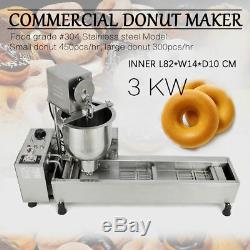 Maker Automatique Commercial Donut Making Machine, Grand Réservoir D'huile, 3 Sets Mold Gratuit