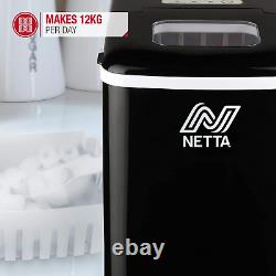 Netta Machine Machine Machine À Glaçons Pour Une Utilisation À Domicile Fait Cubes En 10 Minutes Grande 12kg 1.8l