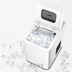 Petite machine à glace de bureau blanche ABS, machine à glaçons portable et de comptoir CS