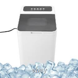 Petite machine à glaçons de bureau blanche en ABS portable sur le comptoir, fabrique de la glace rapide (LT)