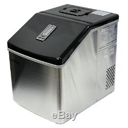 Portable 39 Lb / Day Counter Top Ice Maker Machine De Fabrication Des Cubes En Acier Inoxydable