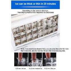 Portable Electric Ice Making Machine De Forme Carrée Ice Maker 25kg/24h Bar À Café
