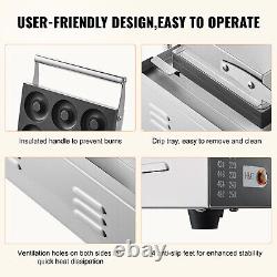 VEVOR 6pcs Machine à donuts électrique commerciale 1550W antiadhésive