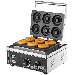 VEVOR 6pcs Machine à donuts électrique commerciale 1550W antiadhésive