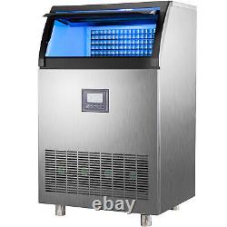 Vevor 265lbs Commercial Ice Maker Machine À Fabriquer Des Glaçons En Acier Inoxydable