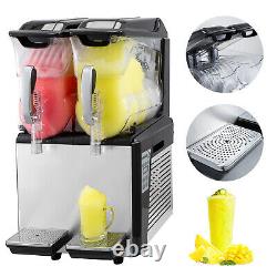 Vevor Commercial 20l Slush Making Machine Frozen Drink Machine Ice Maker 2 Réservoirs