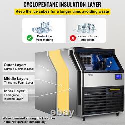 Vevor Commercial Ice Maker Machine Automatique De Fabrication De Cubes De Glace 400lbs/24h 77lbs