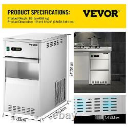 Vevor Snowflake Ice Maker Commercial Ice Maker Machine 44lbs/24h Crusher 270w